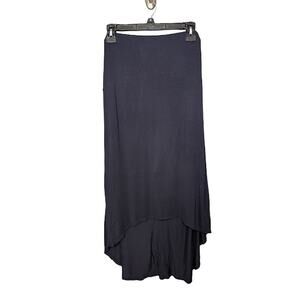 Ecru High Low Skirt Women's Size S/M Comfort Minimalist Cozy Modest Midi Blue